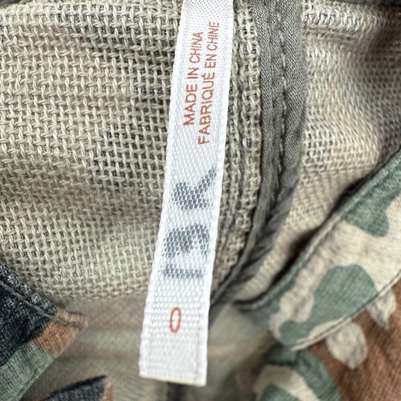 Free People Blazer Women 0 Green Camouflage Fitted Jacket Buttons Army Knit - Picture 8 of 12